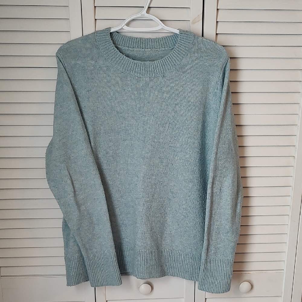 SHEIN Light Blue Crew Neck Sweater